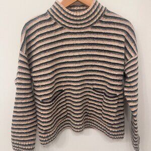 Madewell Mockneck Sweater in Stripe